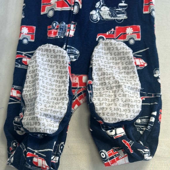 Carter's - Toddler Onesie sleeper with Red Trim and fire truck design - Picture 5 of 5